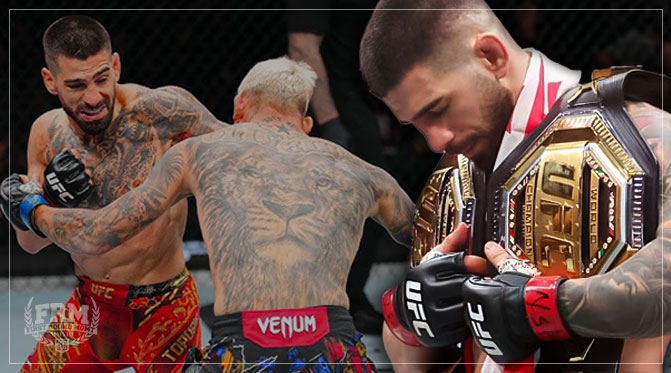 Ilia Topuria Knocks out Charles Oliveira Double Champ