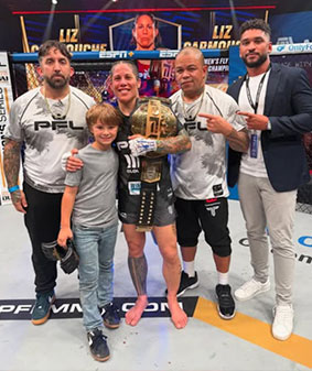 Liza-Carmouche-PFL-Champion Liz Carmouche world title 2025 PFL Women’s Flyweight World Tournament Championship.