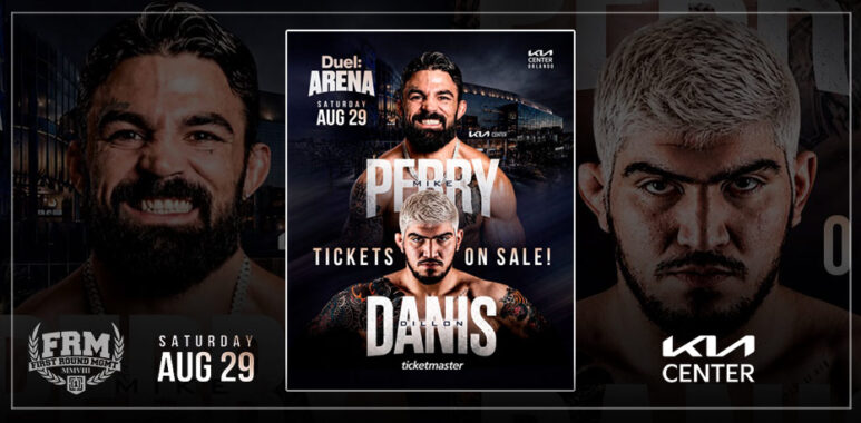 Mike Perry and Dillon Danis face off ahead of their Duel: Arena 1 main event in Orlando, First Round Management MMA client